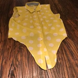 Yellow polka dot vest